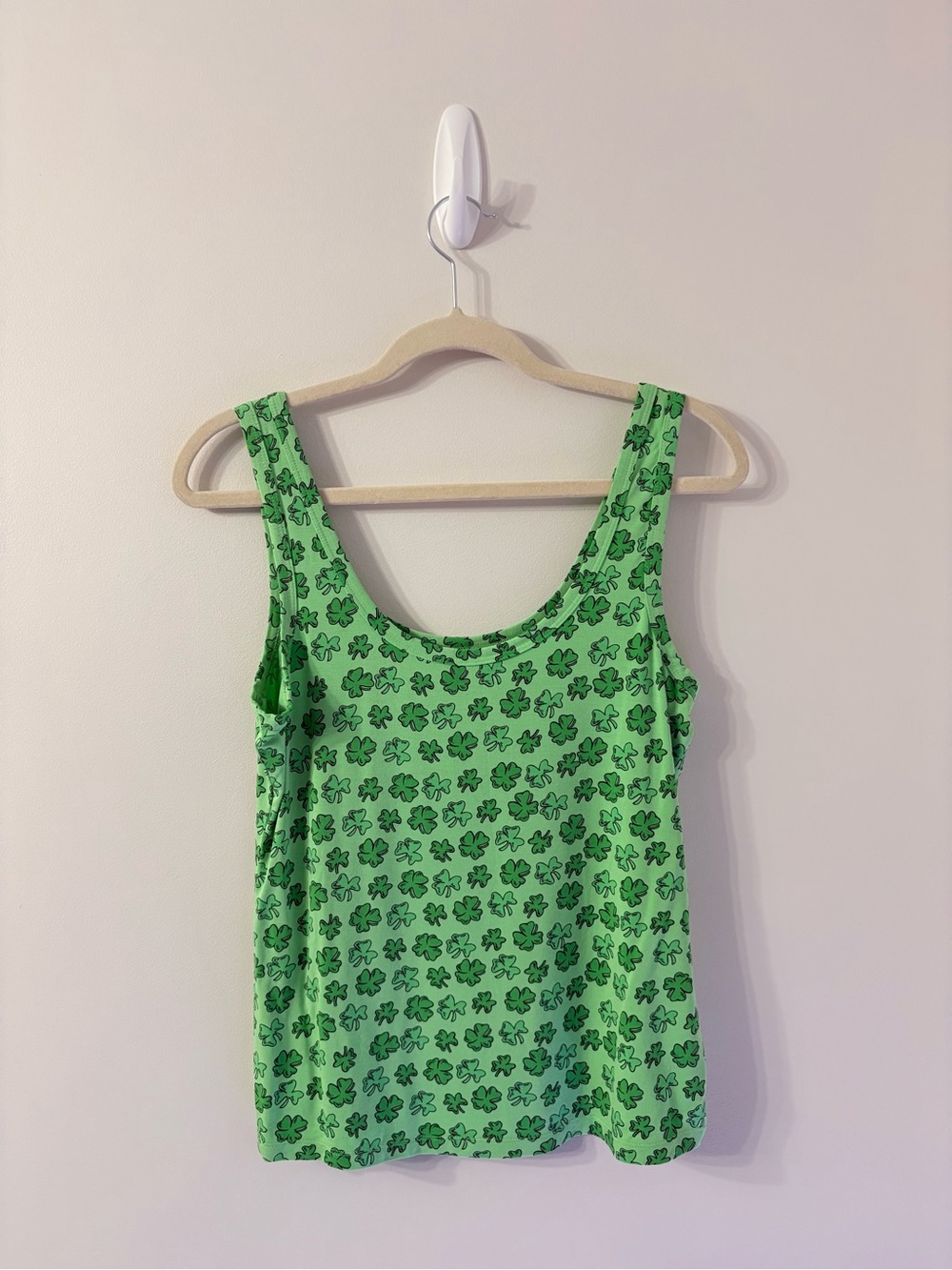 MEUNDIES Green Shamrock UltraModal Tank Top Womens L Loungewear Stretchy Soft